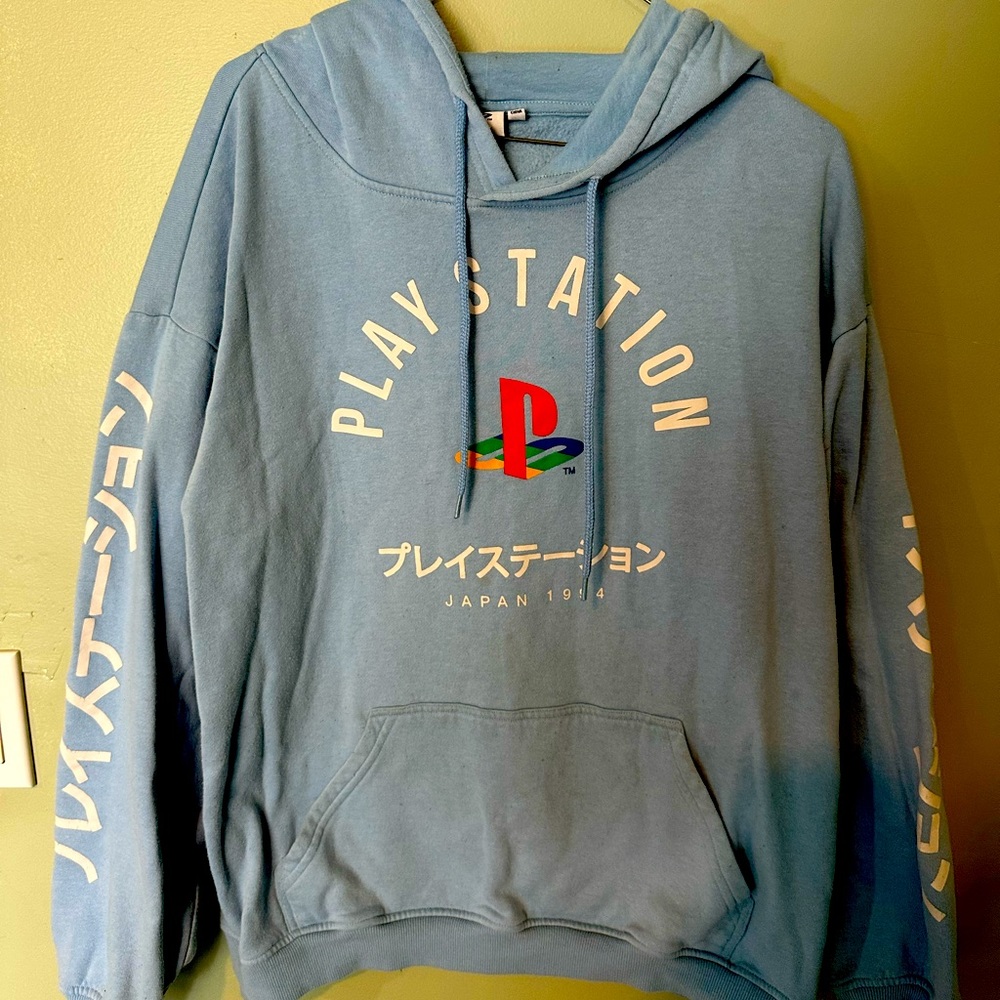 PlayStation light blue hoodie size :XL